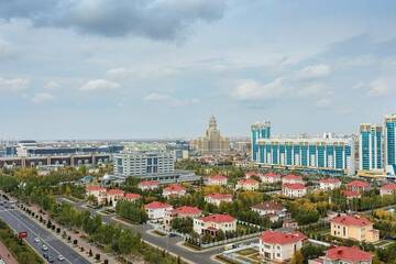 Фото номера Апартаменты с 2 спальнями Апартаменты ЖК На Водно- Зеленом Бульваре г. Нур-Султан 23