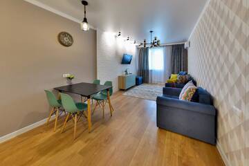 Фото номера Апартаменты с 1 спальней Апартаменты Apartment Lazurnyi Kvartal г. Нур-Султан 46