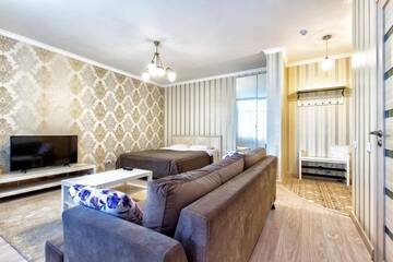 Фото номера Апартаменты с 1 спальней Апартаменты Ernaz Plus Apartments: Promenade Expo г. Нур-Султан 17