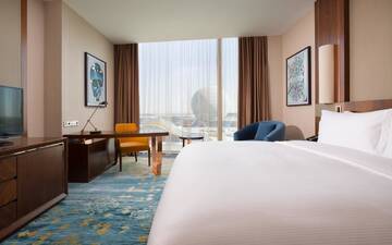 Фото номера Номер Делюкс с кроватью размера &quot;king-size&quot; с видом Отель Hilton Astana г. Нур-Султан 4