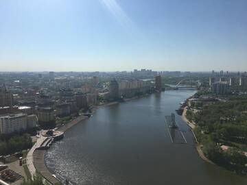 Фото номера Большой двухместный номер с 1 кроватью Апарт-отели Grand Alatau Naberezhnaya A Class Apartment г. Нур-Султан 7